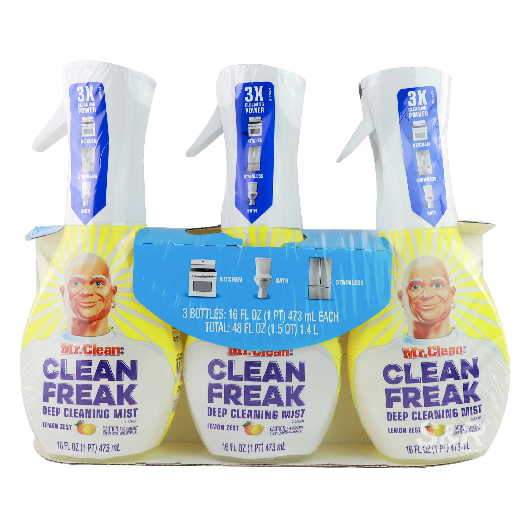 Mr. Clean Clean Freak Deep Cleaning Mist Lemon Zest Scent 3pcs